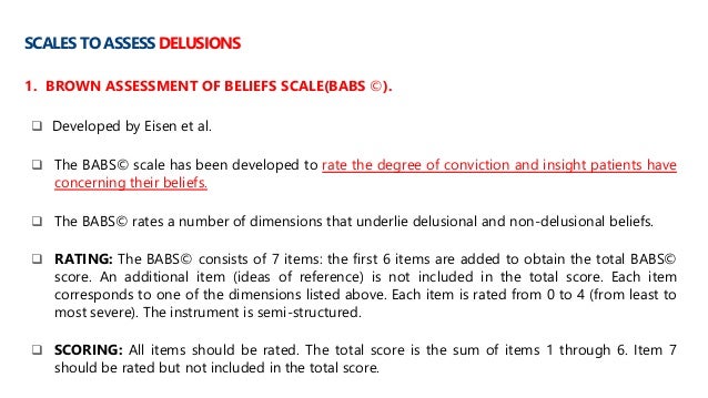 PHENOMENOLOGY OF DELUSION